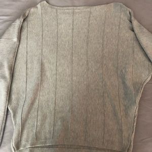 Super soft Cashmere-feel dove Grey tapered sweater M/L
